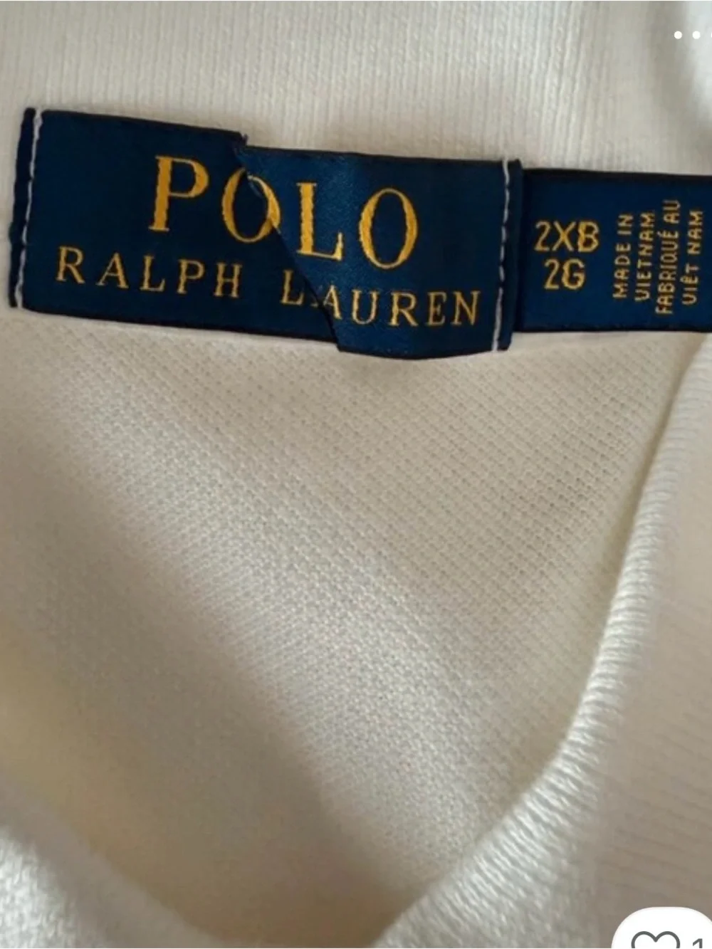 NWOT Polo Ralph Lauren White Long-Sleeve Cotton Polo Shirt 2XB
